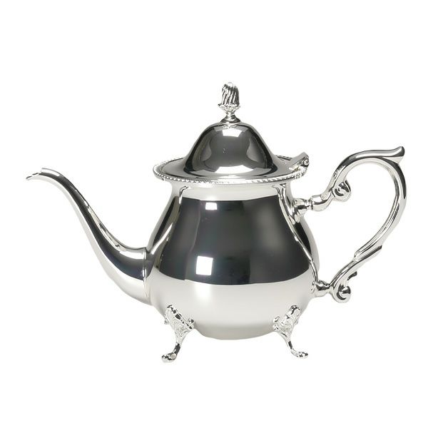 早川シルバー 菊縁ローズ ティーポット 5人用 870ml C06-40【洋白】