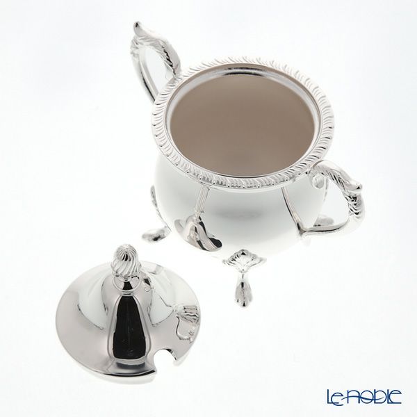 早川シルバー 菊縁ローズ シュガーポット（レードル付き） 06-41【洋白】