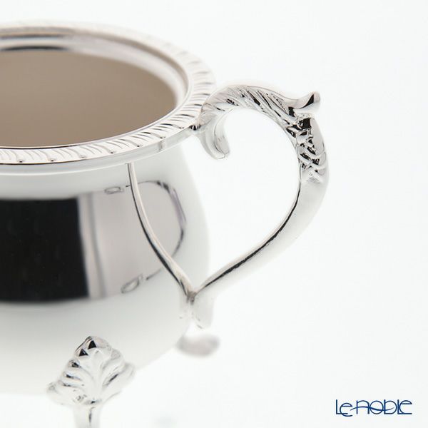 早川シルバー 菊縁ローズ シュガーポット（レードル付き） 06-41【洋白】