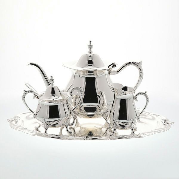 早川シルバー ローズ ティーセット 5人用 C05-60【洋白】