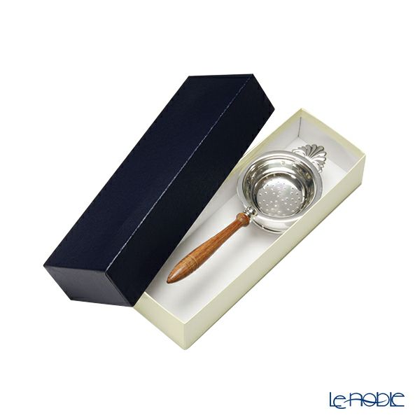 早川シルバー ティーストレーナー（木柄） 台付き【洋白】