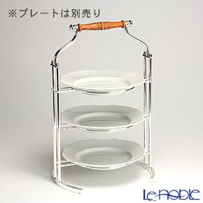早川シルバー ハイティースタンド 3段 プレート 23cm用 19-10