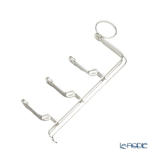 早川シルバー 折りたたみティースタンド シンプル 3段 プレート 23cm用 C19-30【洋白】