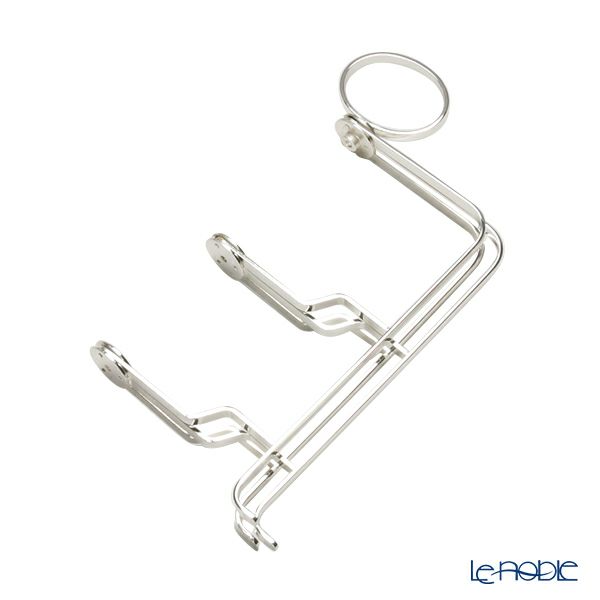 早川シルバー 折りたたみティースタンド シンプル 2段 プレート 23cm用 19-40【洋白】