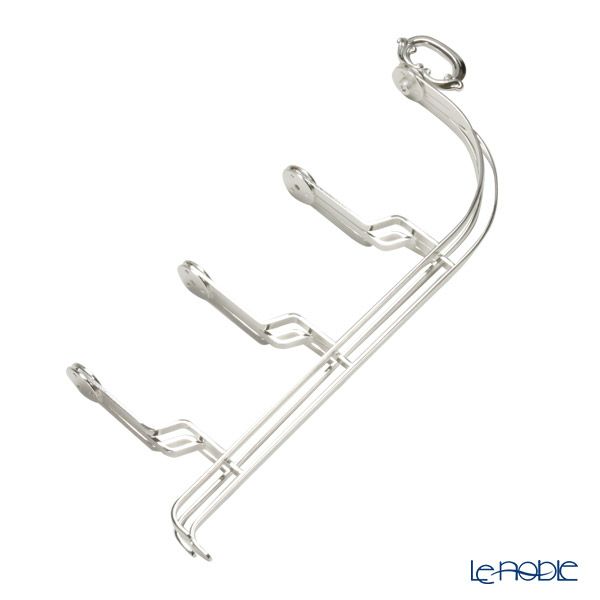 早川シルバー 折りたたみティースタンド デコ 3段 プレート 23cm用 19-80【洋白】