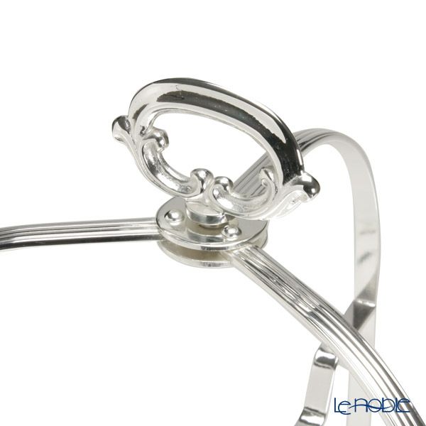 早川シルバー 折りたたみティースタンド デコ 3段 プレート 23cm用 19-80【洋白】