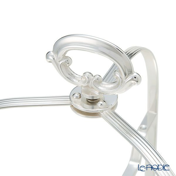 早川シルバー 折りたたみティースタンド デコ 2段 プレート 23cm用 19-90【洋白】