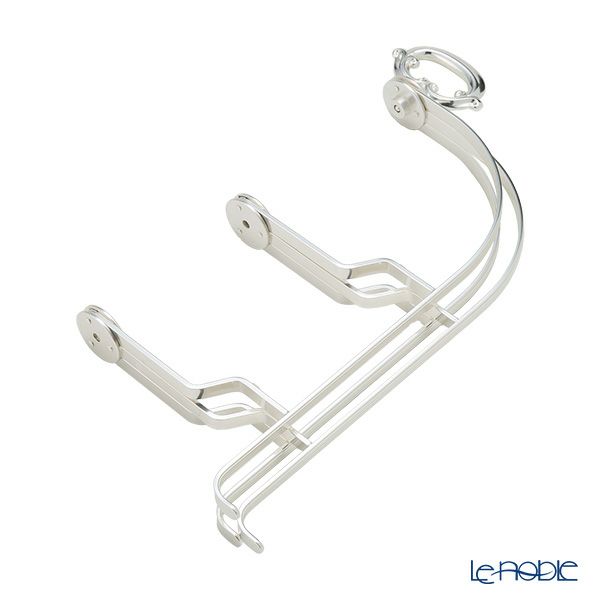 早川シルバー 折りたたみティースタンド デコ 2段 プレート 23cm用 19-90【洋白】