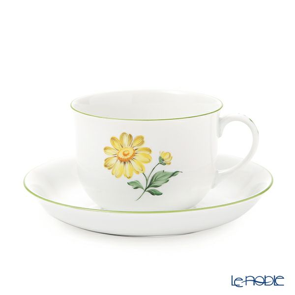 アウガルテン（AUGARTEN） ウィンナーフラワー （5089J） デイジー イエロー コーヒーカップ＆ソーサー 200ml（001シューベルトシェイプ）