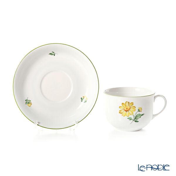 アウガルテン（AUGARTEN） ウィンナーフラワー （5089J） デイジー イエロー コーヒーカップ＆ソーサー 200ml（001シューベルトシェイプ）