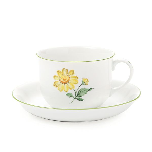 アウガルテン（AUGARTEN） ウィンナーフラワー （5089J） デイジー イエロー コーヒーカップ＆ソーサー 200ml（001シューベルトシェイプ）