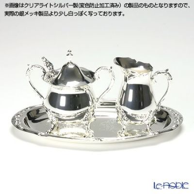 銀メッキ製品】早川シルバー ローズ クリーマーセット 06-30