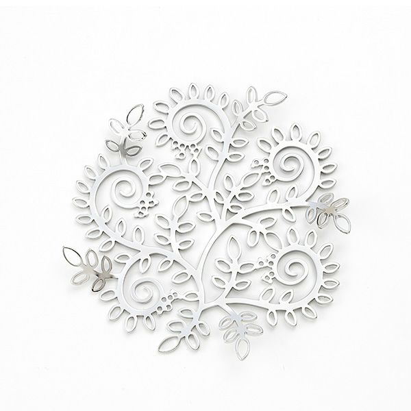 ディ・エクリュデザイン コースター つる草 T0115 12cm ステンレス製