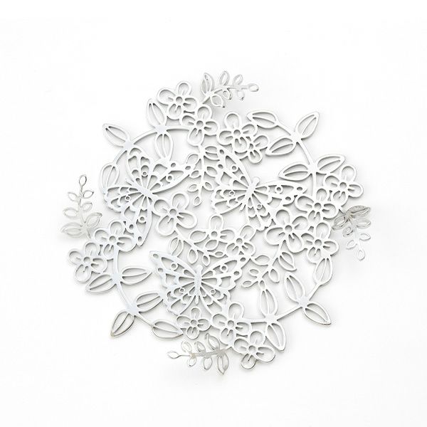 ディ・エクリュデザイン コースター プチパピヨン T0116 12cm ステンレス製