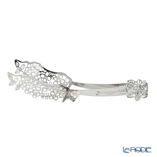 ディ・エクリュデザイン トング LP プチフラワー／プチパピヨン付 20cm T0416 ステンレス製