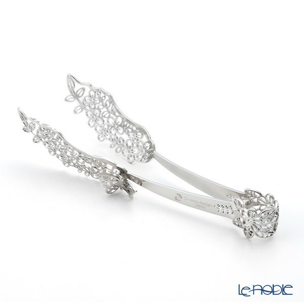 ディ・エクリュデザイン トング LP プチフラワー／プチパピヨン付 20cm T0416 ステンレス製