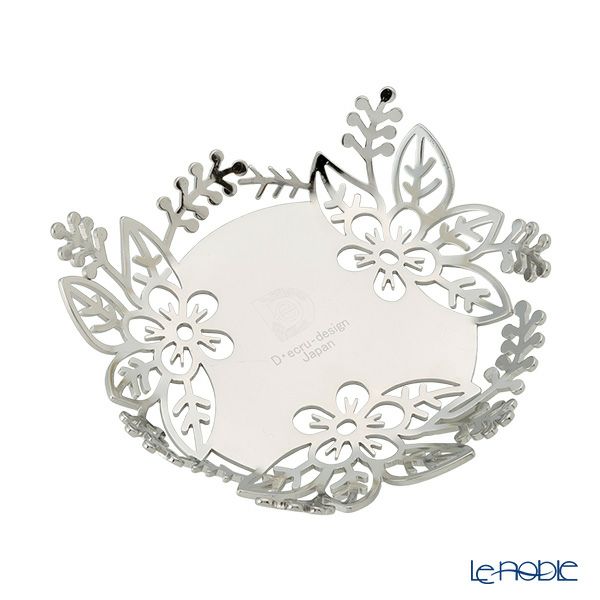 ディ・エクリュデザイン 茶托 花 12cm T0303 ステンレス製