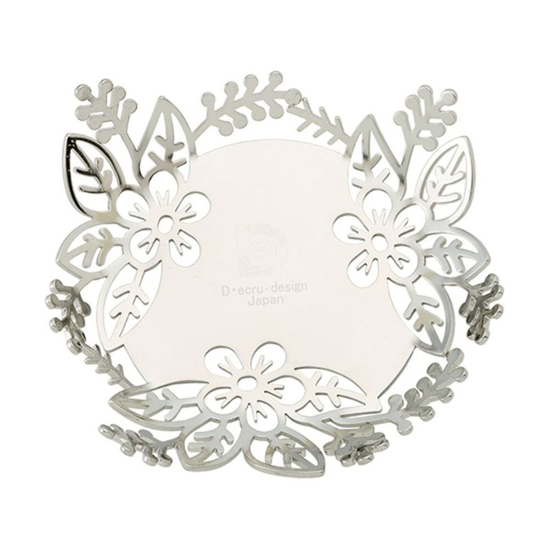 ディ・エクリュデザイン 茶托 花 12cm T0303 ステンレス製