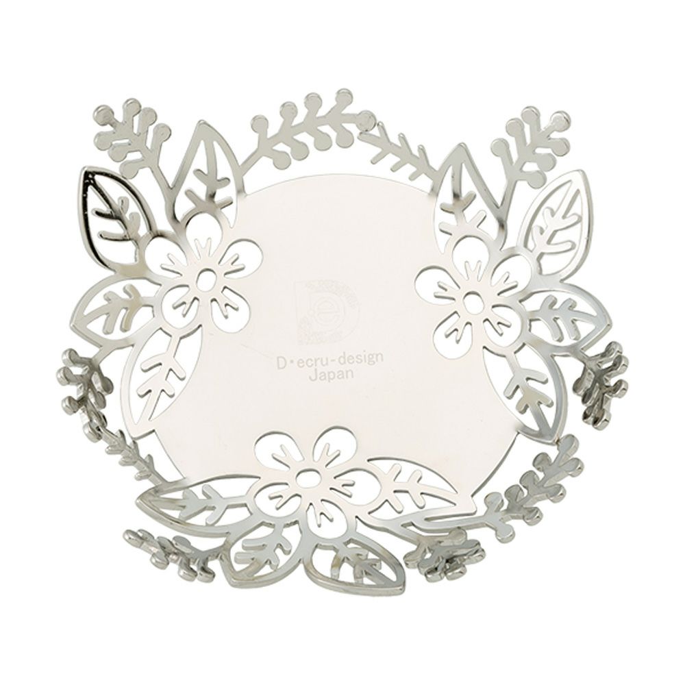 ディ・エクリュデザイン 茶托 花 12cm T0303 ステンレス製