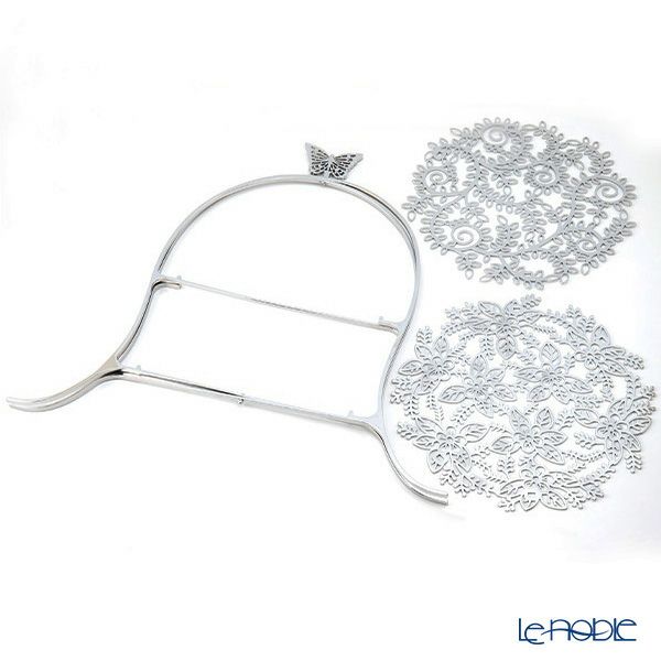 ディ・エクリュデザイン クロススタンド 2段 M パピヨン T0502 40cm ステンレス製 【折りたたみ式】