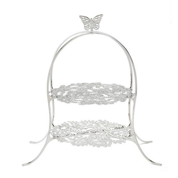 ディ・エクリュデザイン クロススタンド 2段 M パピヨン T0502 40cm ステンレス製 【折りたたみ式】