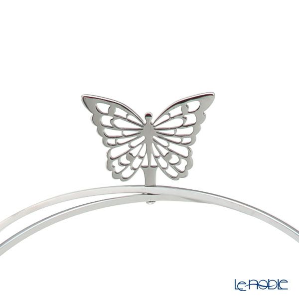 ディ・エクリュデザイン クロススタンド 3段 M パピヨン T0501 直径27×高さ46cm ステンレス製 ローザ／つる草／花 【折りたたみ式】