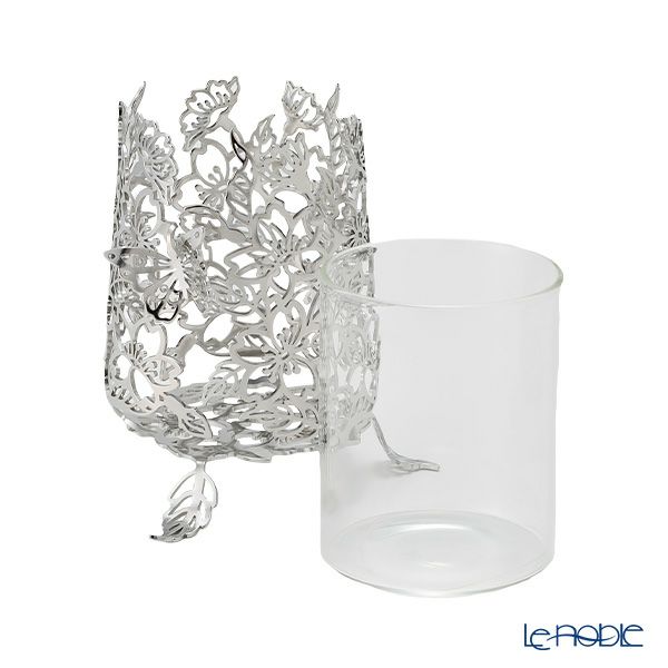 ディ・エクリュデザイン ワインボトルスタンド／ワインホルダー P サクラ ガラス付（取り外し可能） T0239 15cm ステンレス製