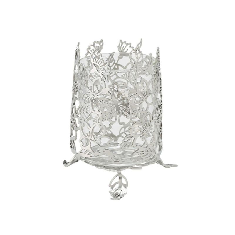 ディ・エクリュデザイン ワインボトルスタンド／ワインホルダー P サクラ ガラス付（取り外し可能） T0239 15cm ステンレス製