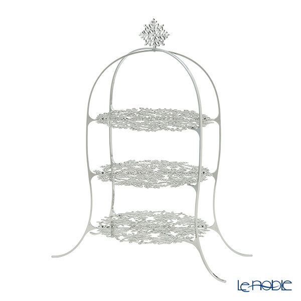 ディ・エクリュデザイン クロススタンド 3段 M ローザ T0501 直径27×高さ46cm ステンレス製 ローザ／つる草／花 【折りたたみ式】