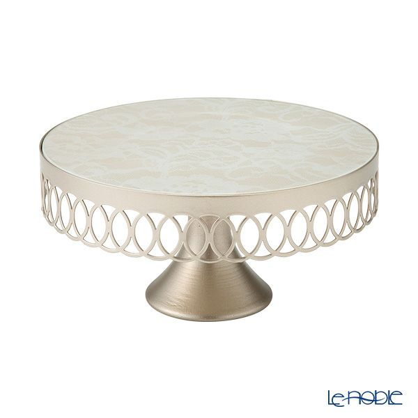 メッツァルーナ ケーキスタンド ホワイト／ゴールド S 20cm