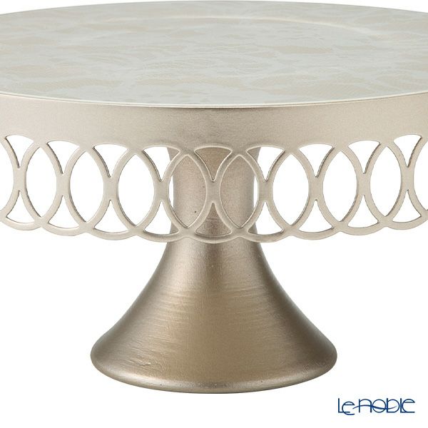 メッツァルーナ ケーキスタンド ホワイト／ゴールド S 20cm