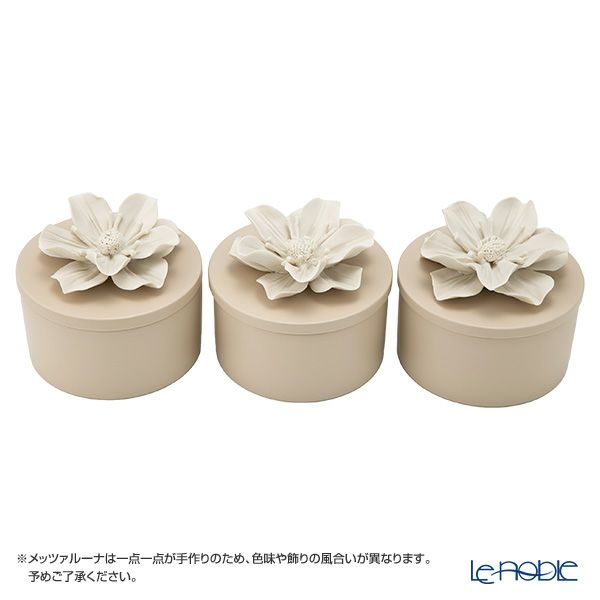 メッツァルーナ 小物入れ ハイビスカス ベージュ L 12cm