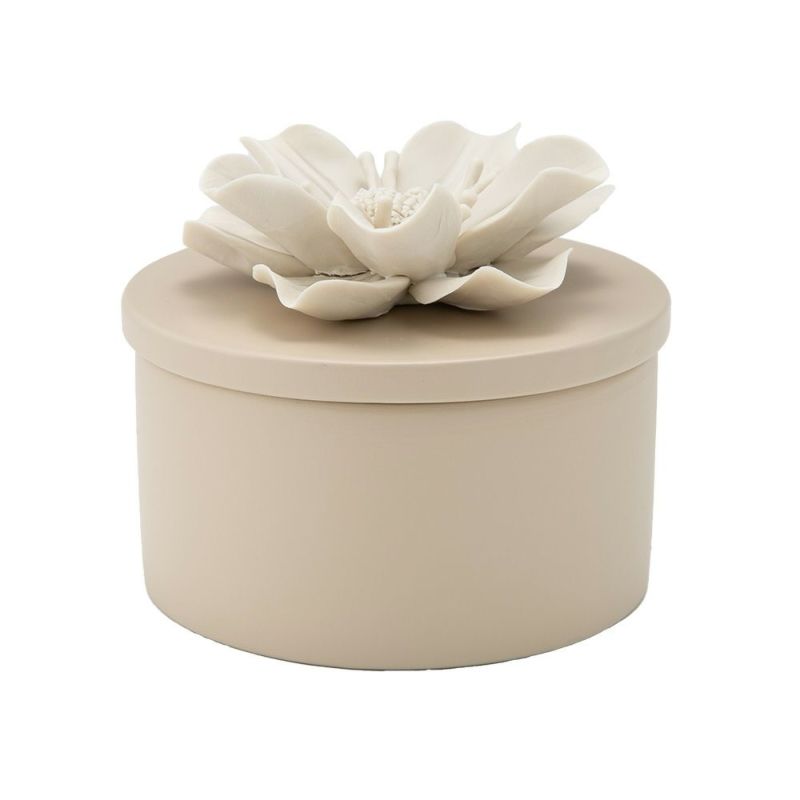 メッツァルーナ 小物入れ ハイビスカス ベージュ L 12cm