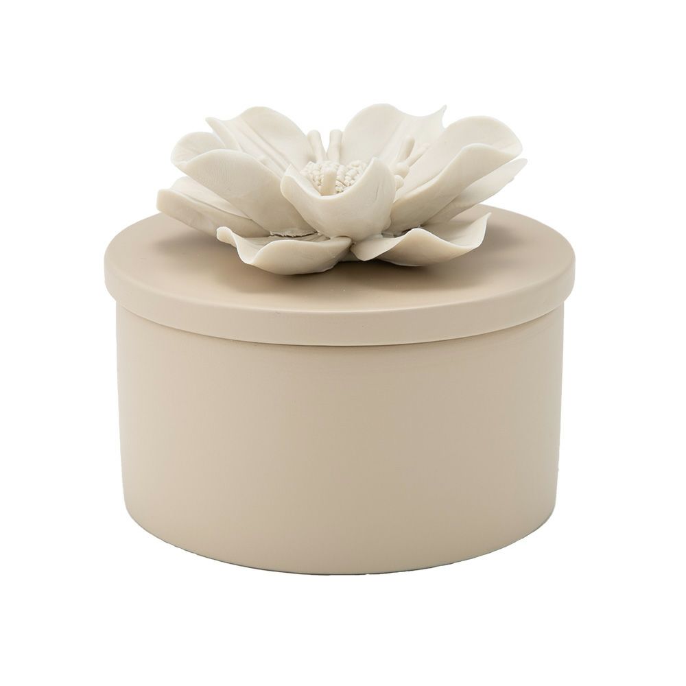 メッツァルーナ 小物入れ ハイビスカス ベージュ L 12cm