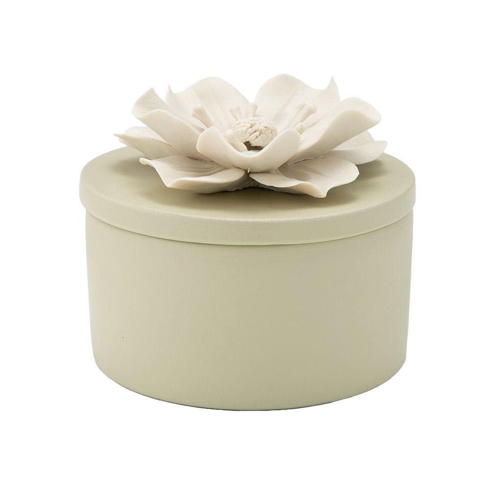 メッツァルーナ 小物入れ ハイビスカス グリーン L 12cm