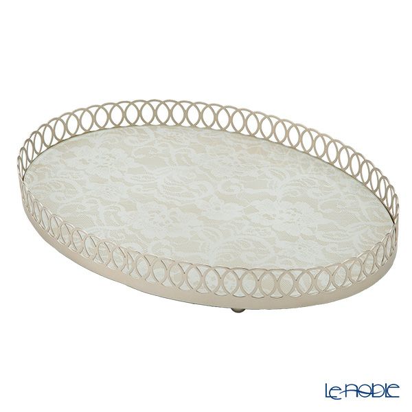 メッツァルーナ トレイ オーバル ベージュ 35cm