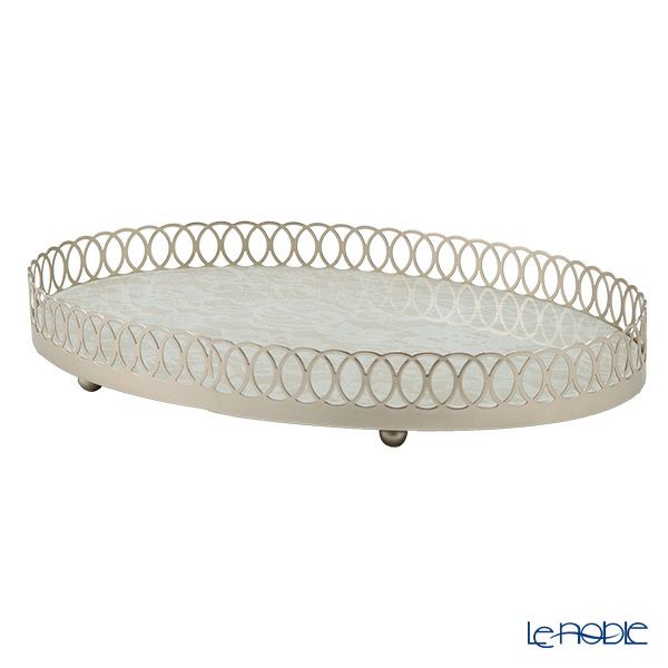 メッツァルーナ トレイ オーバル ベージュ 35cm