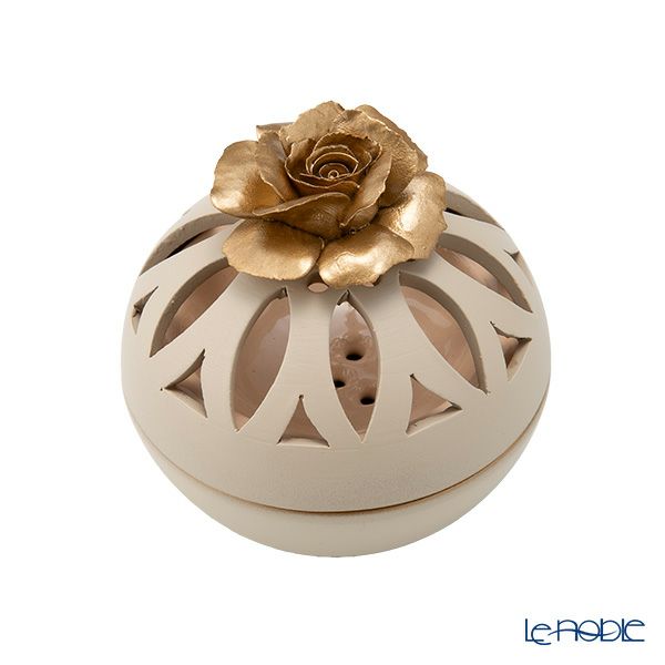 メッツァルーナ 小物入れ ゴールドローズ ベージュ 10cm