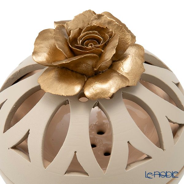 メッツァルーナ 小物入れ ゴールドローズ ベージュ 10cm