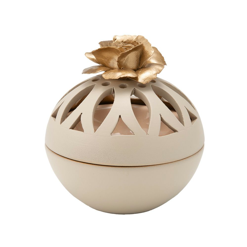 メッツァルーナ 小物入れ ゴールドローズ ベージュ 10cm