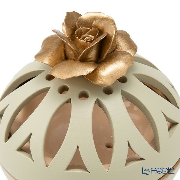 メッツァルーナ 小物入れ ゴールドローズ グリーン 10cm