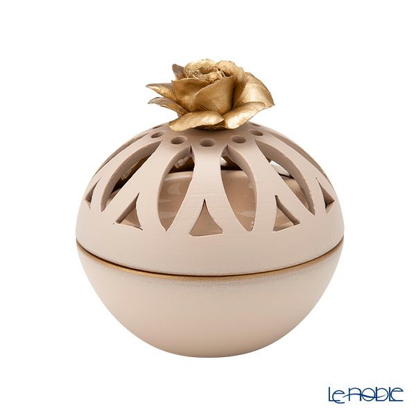 メッツァルーナ 小物入れ ゴールドローズ ピーチ 10cm