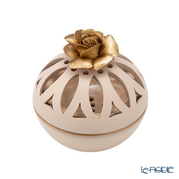 メッツァルーナ 小物入れ ゴールドローズ ピーチ 10cm