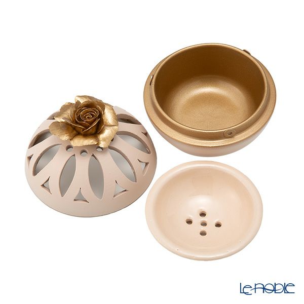 メッツァルーナ 小物入れ ゴールドローズ ピーチ 10cm