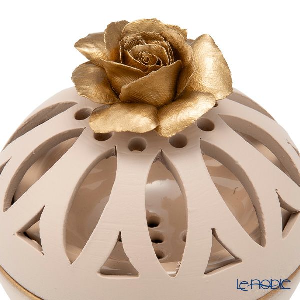 メッツァルーナ 小物入れ ゴールドローズ ピーチ 10cm