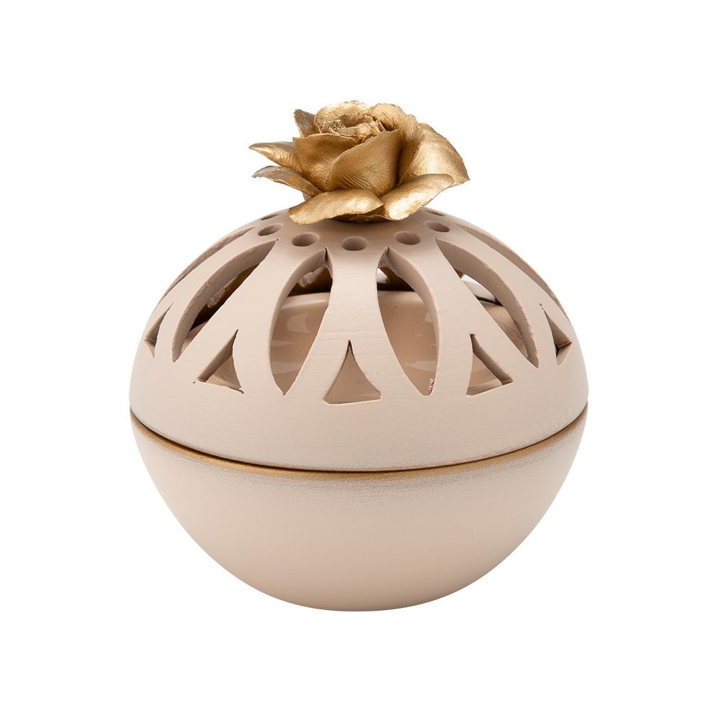 メッツァルーナ 小物入れ ゴールドローズ ピーチ 10cm