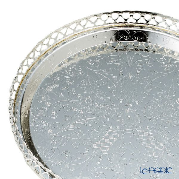 クイーン アン QUEEN ANNE（イギリス製銀メッキ） ギャラリー ケーキスタンド 脚付 23cm 0／8239／A 組立式