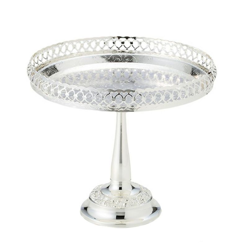 クイーン アン QUEEN ANNE（イギリス製銀メッキ） ギャラリー ケーキスタンド 脚付 23cm 0／8239／A 組立式