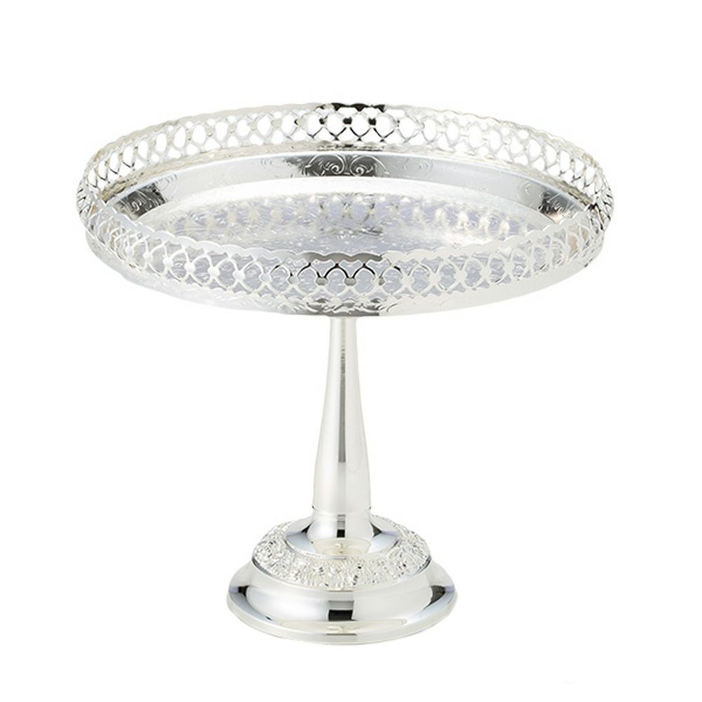 クイーン アン QUEEN ANNE（イギリス製銀メッキ） ギャラリー ケーキスタンド 脚付 23cm 0／8239／A 組立式
