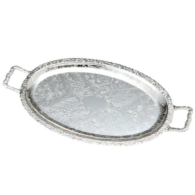 クイーン アン QUEEN ANNE（イギリス製銀メッキ） オーバルトレイ